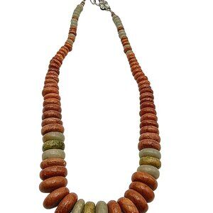 Handmade Natural Turquoise Necklace in Earth Tones